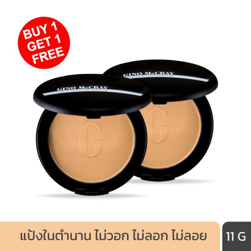 [1แถม1]GINO MCCRAY THE PROFESSIONAL MAKE UP POWDER FOUNDATION SPF 15 PA++ (11 G) จีโน่ แม็คเครย์ เดอะ โปรเฟสชั่นนอล เมคอัพ พาวเดอร์ ฟาวน์เดชั่น เอสพีเอฟ 15 พีเอ++-0