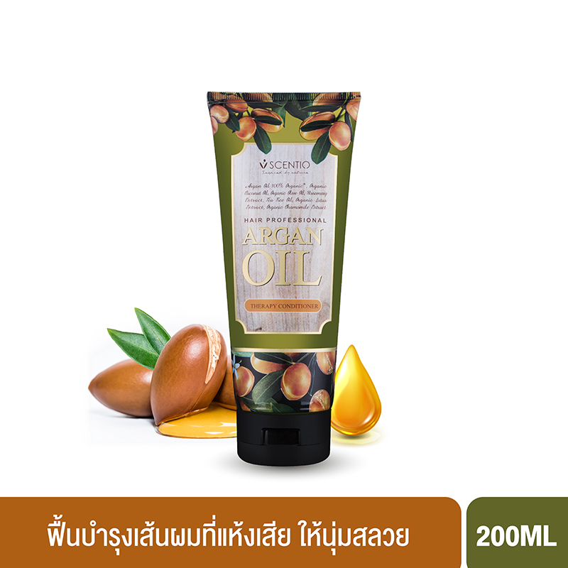SCENTIO HAIR PROFESSIONAL ARGAN OIL THERAPY CONDITIONER (200 ML) เซนทิโอ แฮร์ โปรเฟชชั่นนอล อาร์แกนออยล์ เทอราพี คอนดิชั่นเนอร์-0
