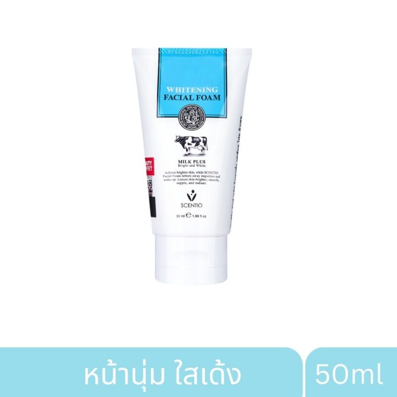 SCENTIO MILK PLUS WHITENING FACIAL FOAM Q10 50 ml.-0