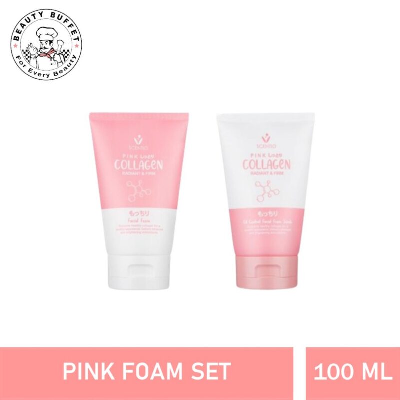 SCENTIO PINK COLLAGEN RADIANT & FIRM OIL CONTROL FACIAL FOAM SCRUB & FACIAL FOAM-0
